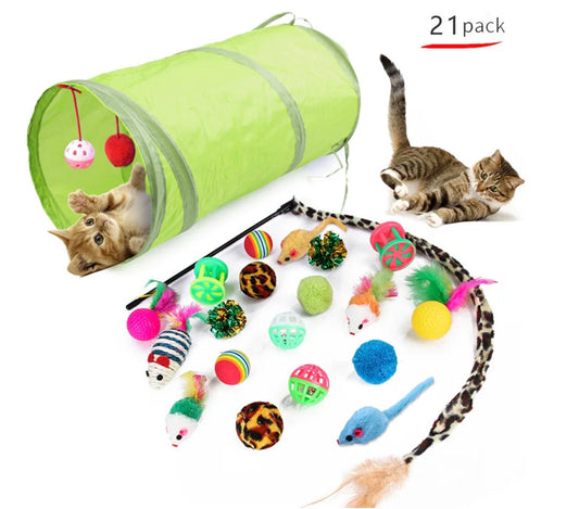 Mega Pack Pawly™ – 21 Brinquedos para Gatos